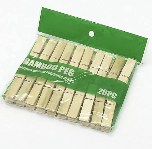 20Pcs Bamboo Clothespins with Spring Windproof Clothes Clips for Washing Lines Arts Crafts Photo Hanging for Hanging Clothes and Handicrafts,Clothes Pegs, Clothes Pegs,20Pcs Bamboo Clothespins